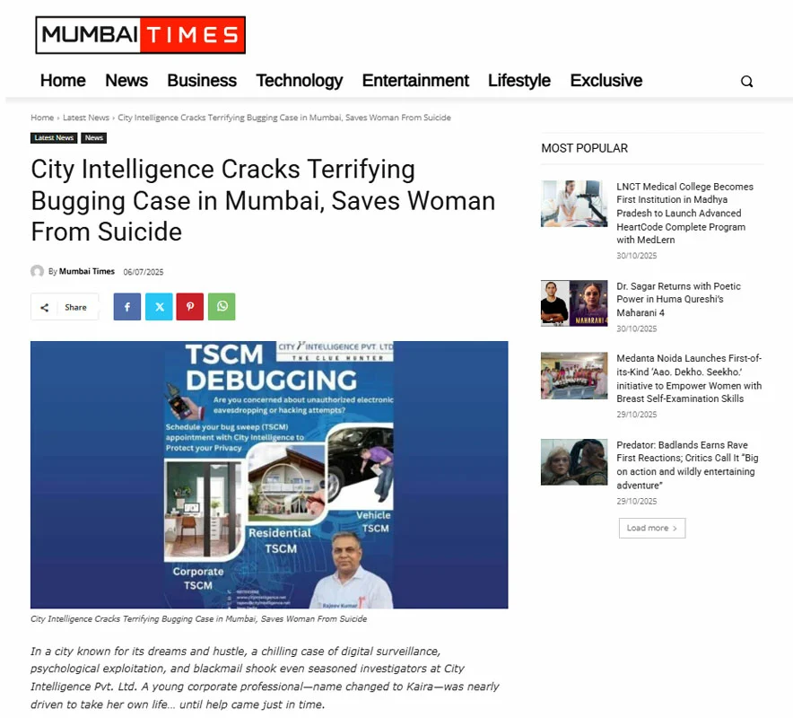 City Intelligence Cracks Terrifying Bugging Case