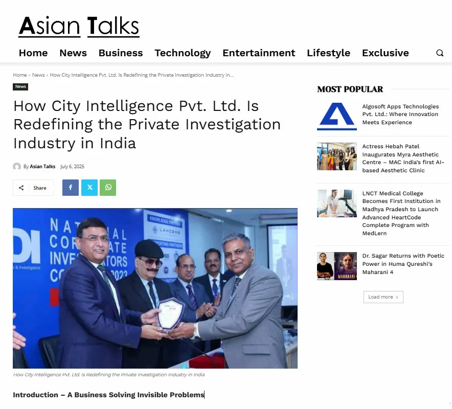 Private Investigation Industry - theasiantalks