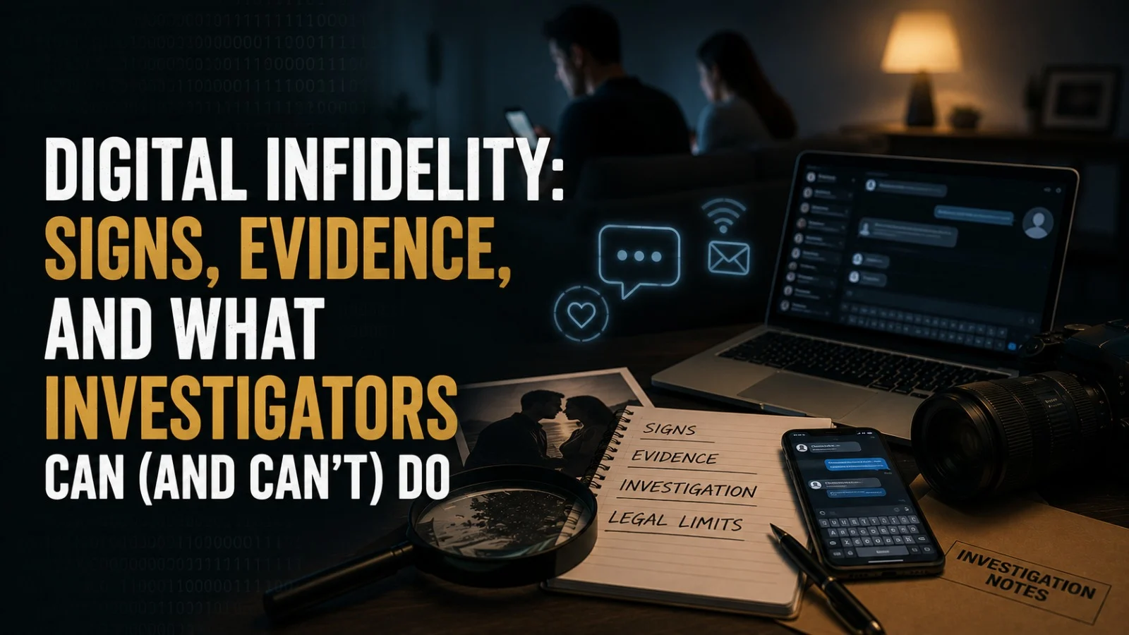 Digital Infidelity: Signs, Evidence, and What Investigators Can (and Can’t) Do